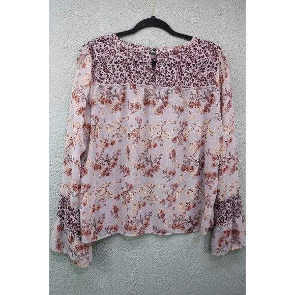 Jolt Long Bell Sleeves Sheer Blouse-Size XL - Picture 7 of 9